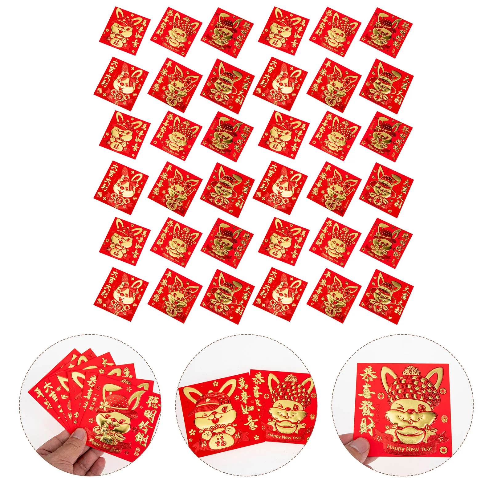 

Red Envelopes Money Year Chinese New Packet Envelope Packets Rabbit Zodiac Festival Spring Hong Bao Lunar Pocket Cash Pouch