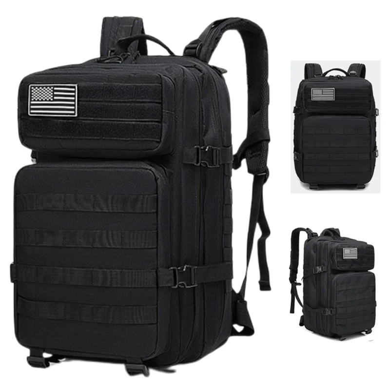 

Военный тактический рюкзак для мужчин и женщин, большая вместимость, треккинговые рюкзаки, кемпинг, охота, сумки для скалолазания, унисекс, 45 л