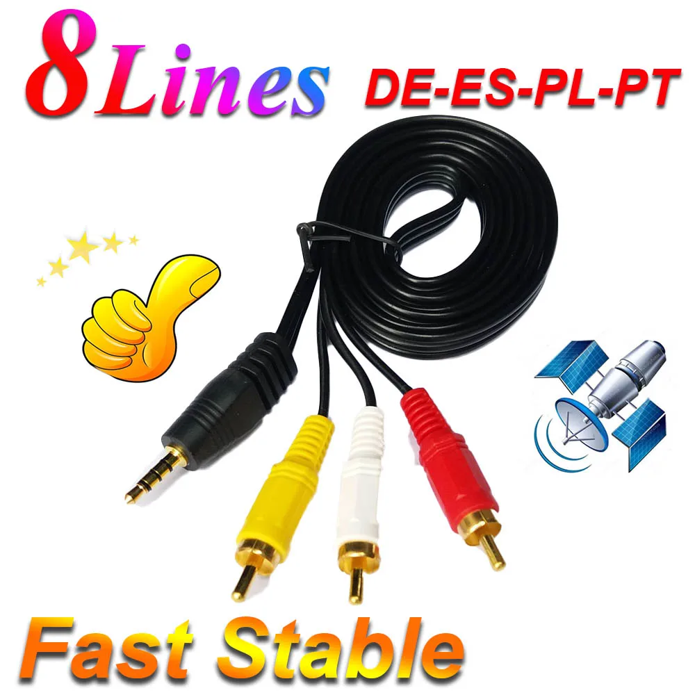 

2022 Stable Cable lines Europe Germany Poland Cable ES UK PT for V9 X800 X8 Cable