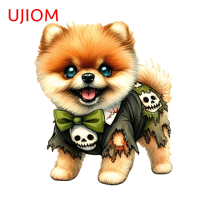 UJIOM 13 см × 10 9 стиль Хэллоуина померанский щенок настенные наклейки милые