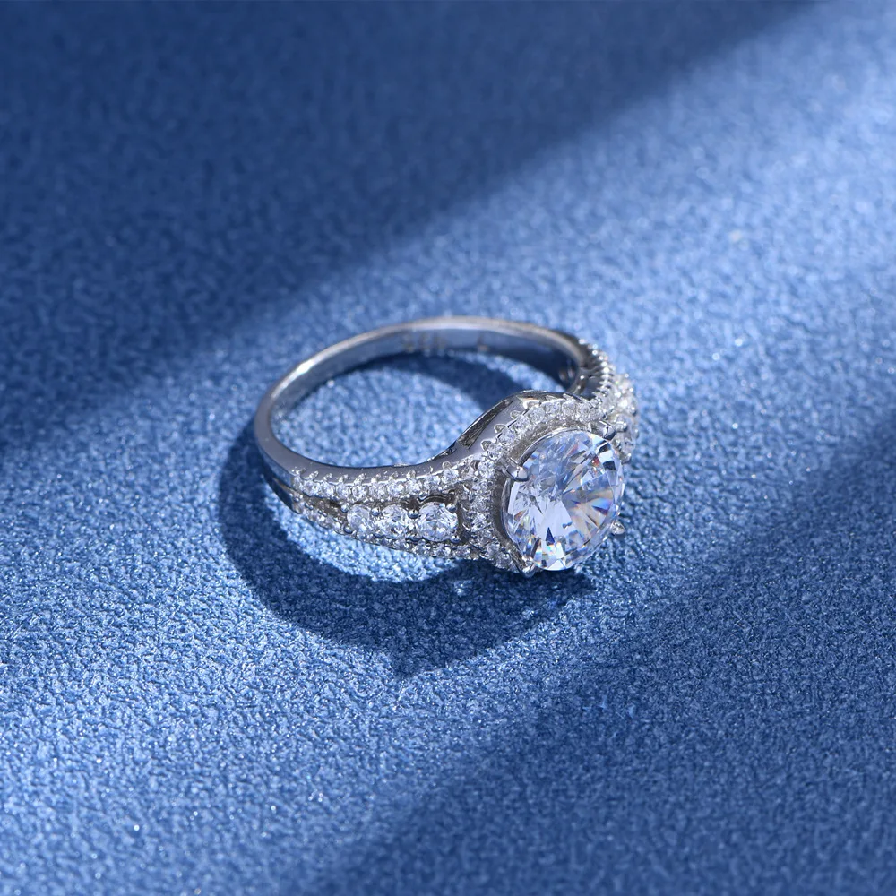 Женское кольцо из серебра S925 пробы обручальное с двумя звеньями подарок на