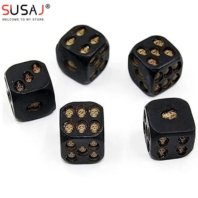 

5pcs Creative Skull Bones Dice 6 Sided Resin Skeleton Dice Club Pub Party Board Game Children Adult Toy Handmade Skull Dice