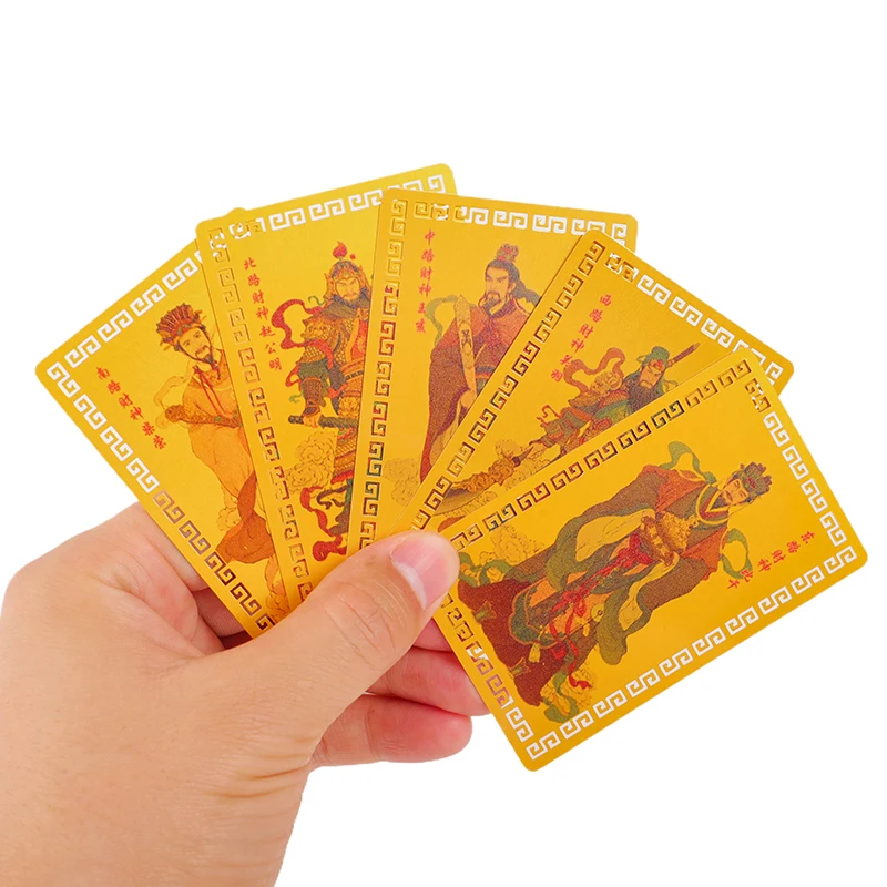 Китайский фэн-шуй медный Бог богатства Будда амулеты карты для бизнеса