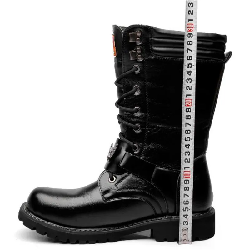 Ботинки мужские кожаные с заклепками в готическом стиле | Обувь
