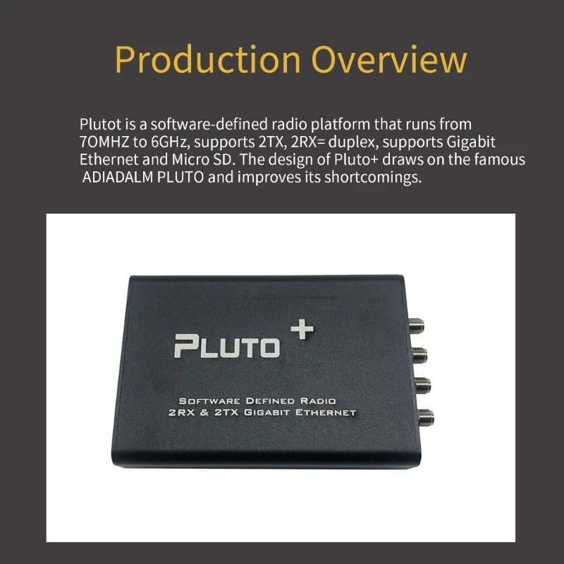 Портативный приемник Pluto ++ Zynq 70 МГц ~ 6 ГГц
