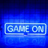 game on neon sign gaming light game on neon light sign for gaming room decor blue letters game on neon light for boys room decor