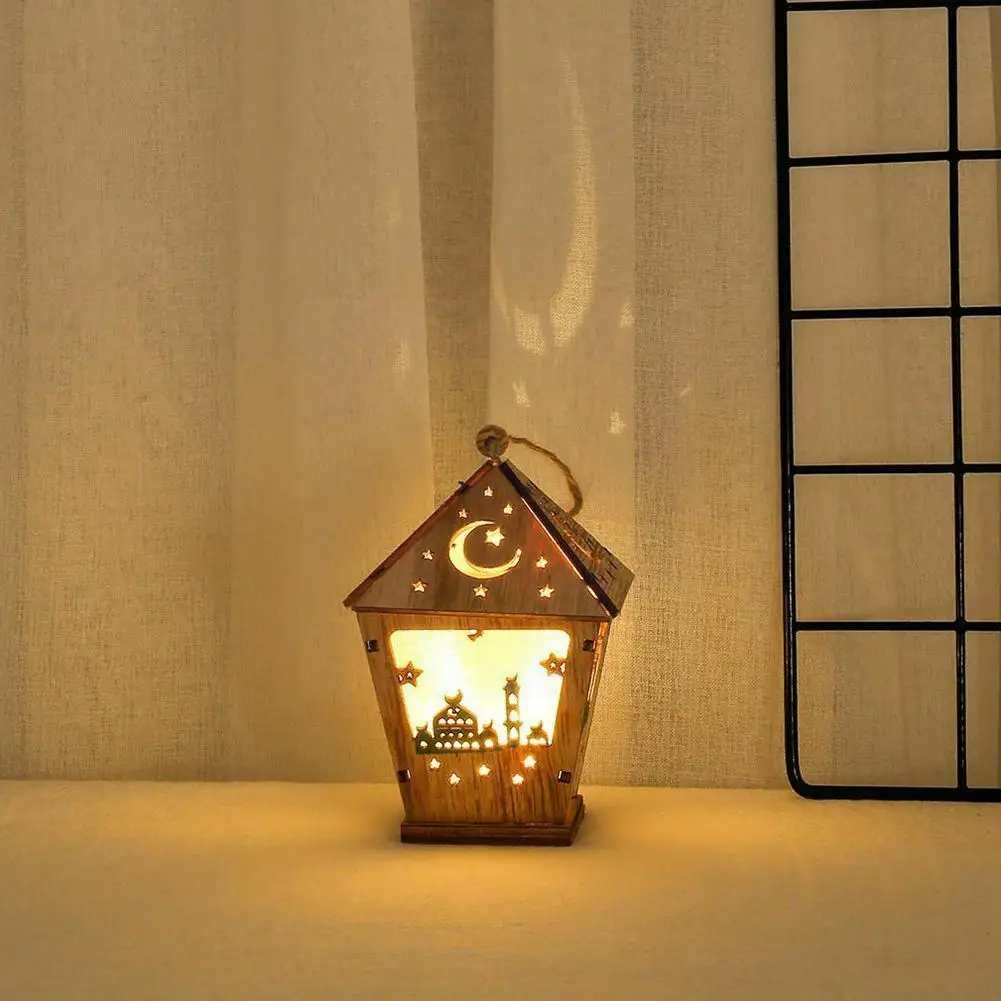

Ramadans Moon House мусульманские светодиодные светильники деревянные подвесные мусульманские Рамадан подвесные искусства ИД Мубарак украшения Д...
