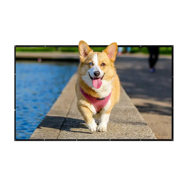 

Polyester 150 Inch 4:3 4K Ultra HD Portable Folding Movie Screen For Home Theatre Crease-resist Indoor Outdoor Projector Screen