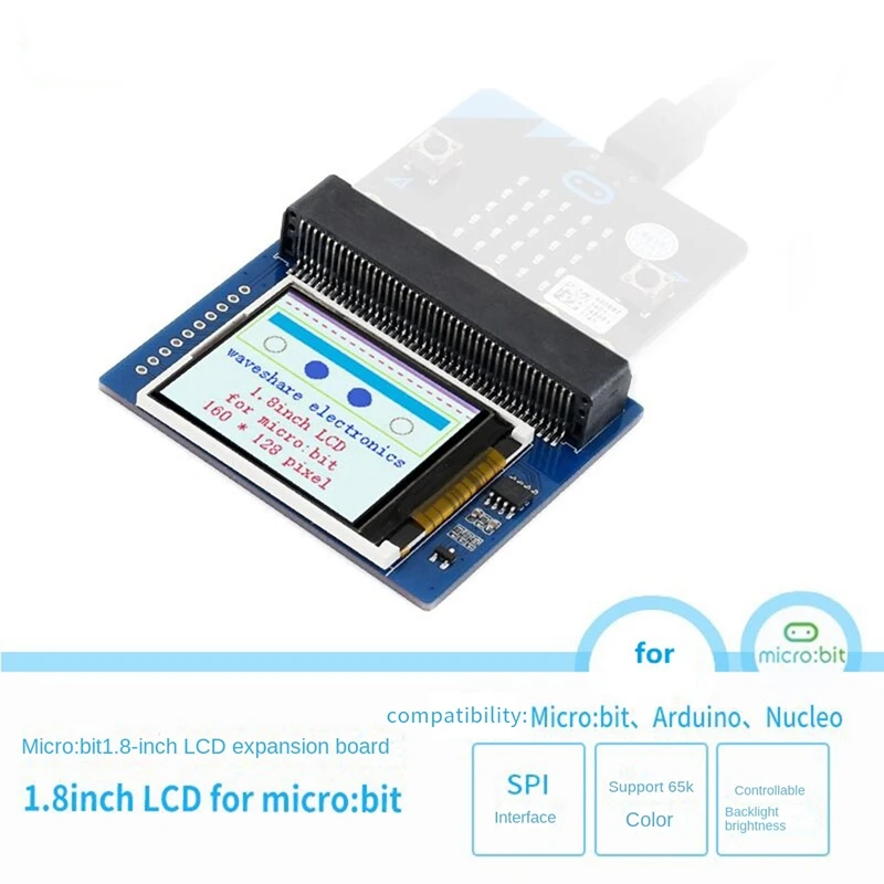 

For WAVESHARE 1.8 Inch LCD Display Module For Micro:Bit V1.5/V2.0/V2.2 Development Board Module Compatible With Arduino/Nucleo
