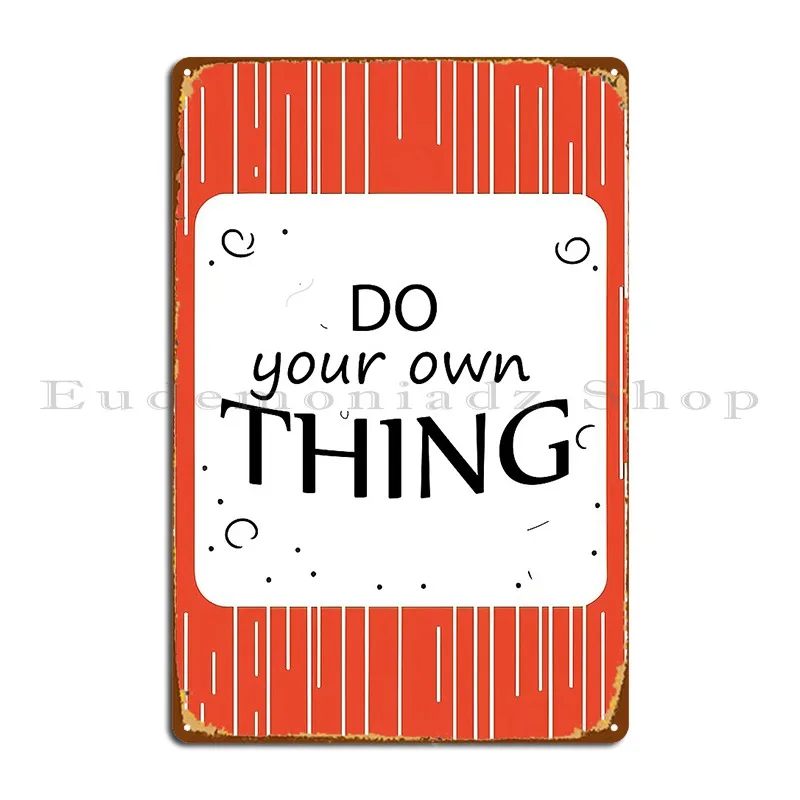 Сделайте свою собственную вещь металлический знак проектирование стены пещера