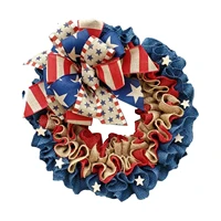 independence day wreaths 15 7inch 4th of july american flag stripes stars pattern wreath memorial day patriotic decors gifts for