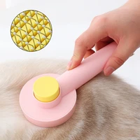 cat brush for shedding and grooming removes loose undercoat mats and tangled hair comb cats dogs massage brush self cleaning