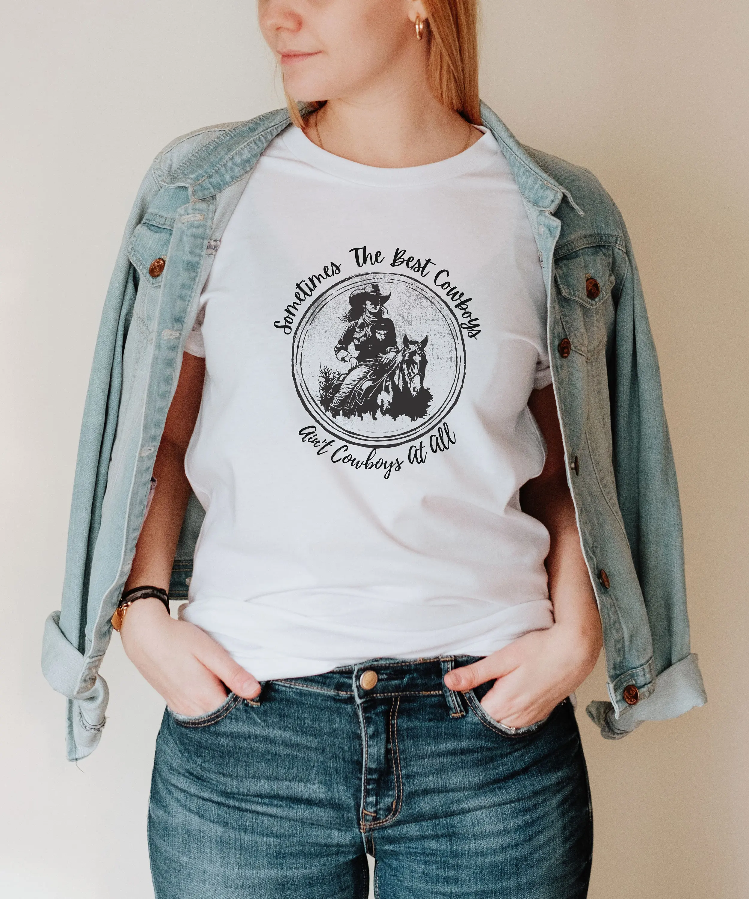 Лучшая футболка Cowboys ainnot Always Country Western Cowgirl Rodeo