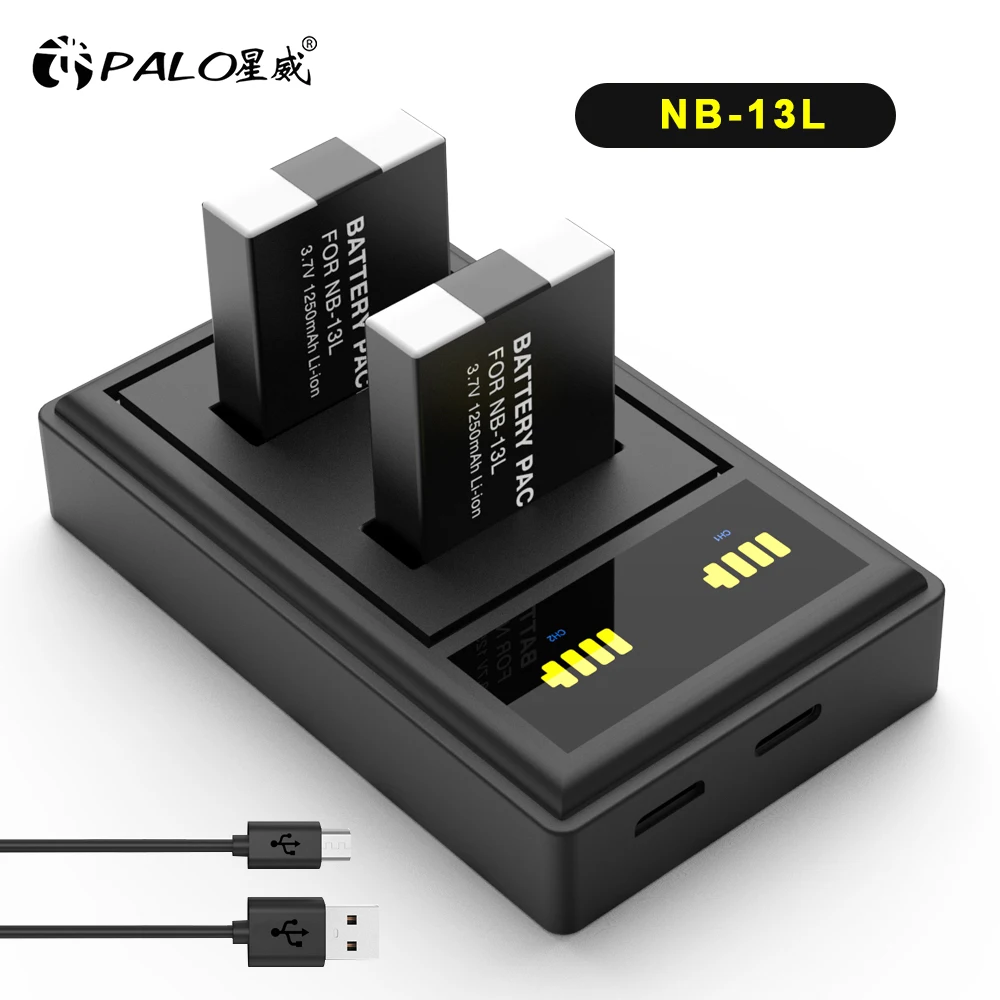 

PALO NB 13L NB13L NB-13L 1250mah Battery for Canon PowerShot G5X G7X G9X G7 X Mark II G9 X SX620 SX720 SX730 SX740 HS Batteries
