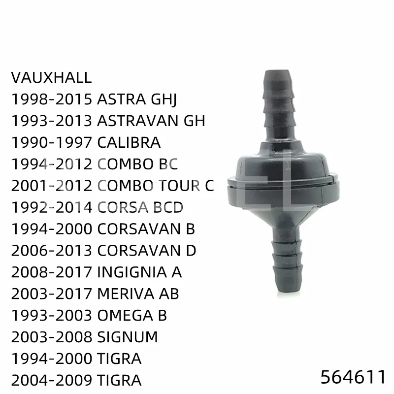 

Vacuum Air Pump Check Valve For VAUXHALL ASTRA G H J ASTRAVAN G H CALIBRA COMBO B C TOUR C CORSA B C D CORSAVAN B D 564611