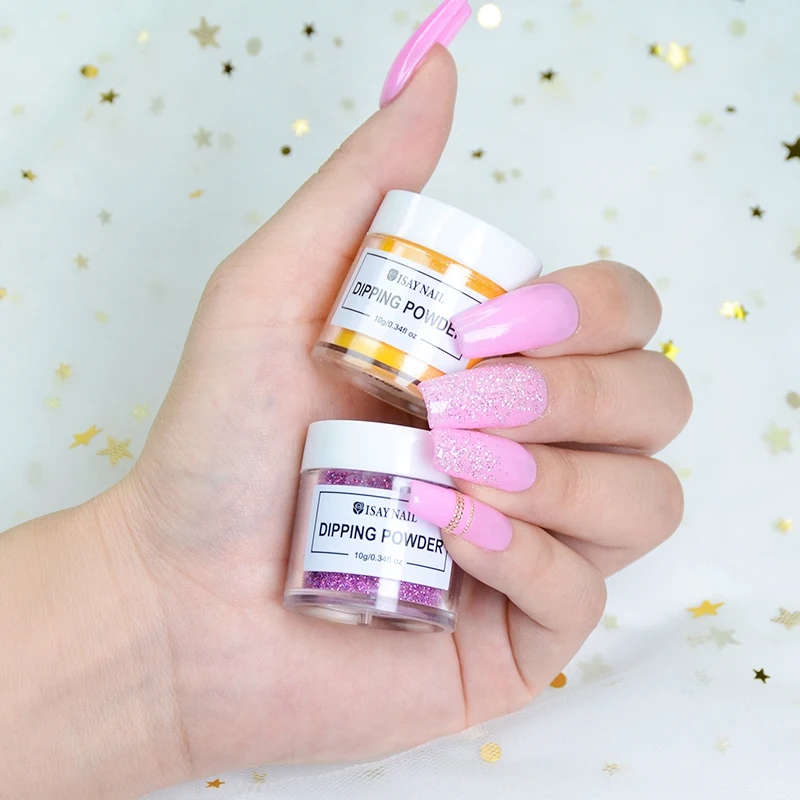 ISAYBEAUTY окуниваемая пудра для ногтей без лампы сушка натуральный сухой