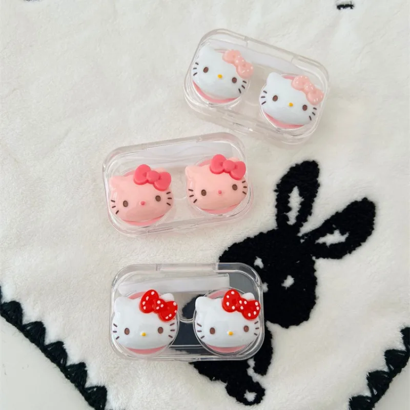 MINISO Hellokitty Прозрачная коробка для косметических контактных линз без скручивания