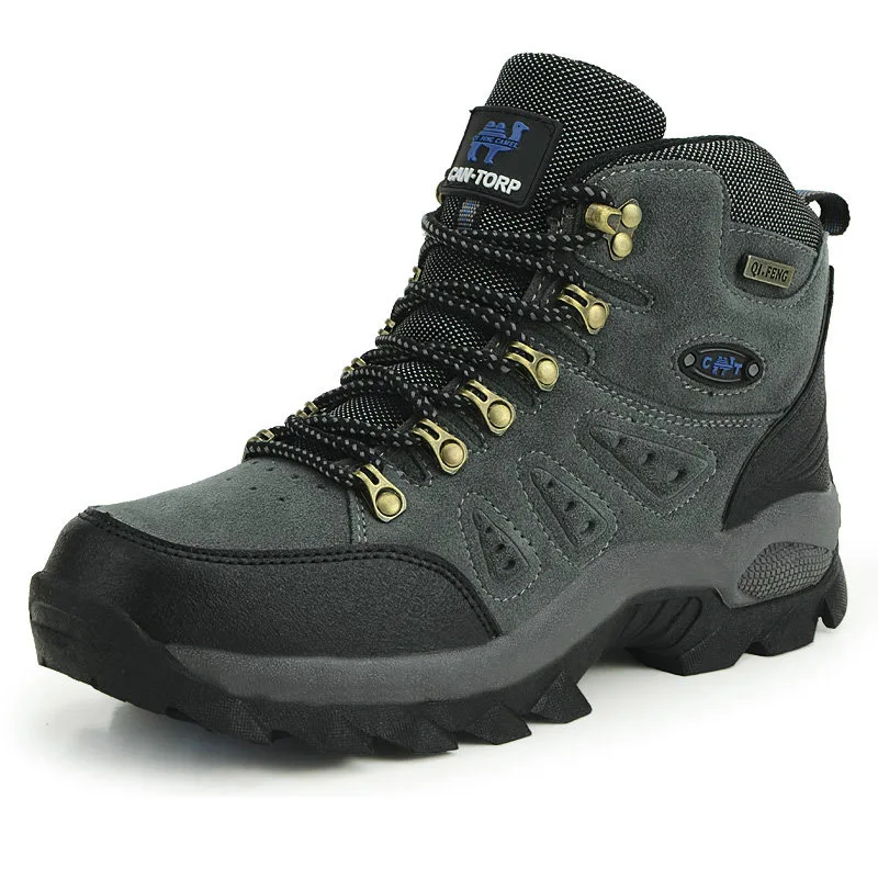 

Men Boots Anti-Skidding Leather Shoes Popular Comfy Spring Autumn Wear-resistant Men Shoes Snow Boots Durable Outsole Botas Men