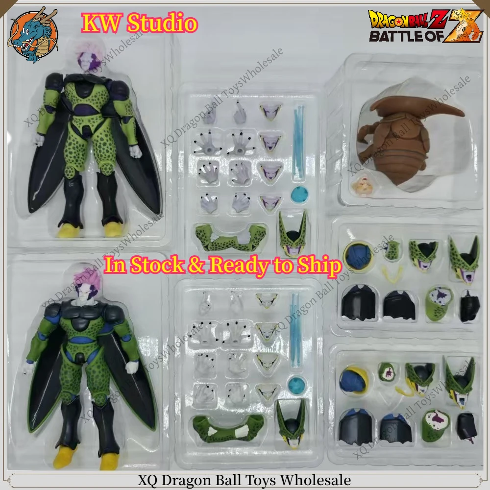 Фото В наличии: Фигурка KW Studio Dragon Ball Z Cell Mask Perfect Monster DX, сине-фиолетовая версия KW006ADX / KW006BDX, аниме-фигурка, игрушка №1