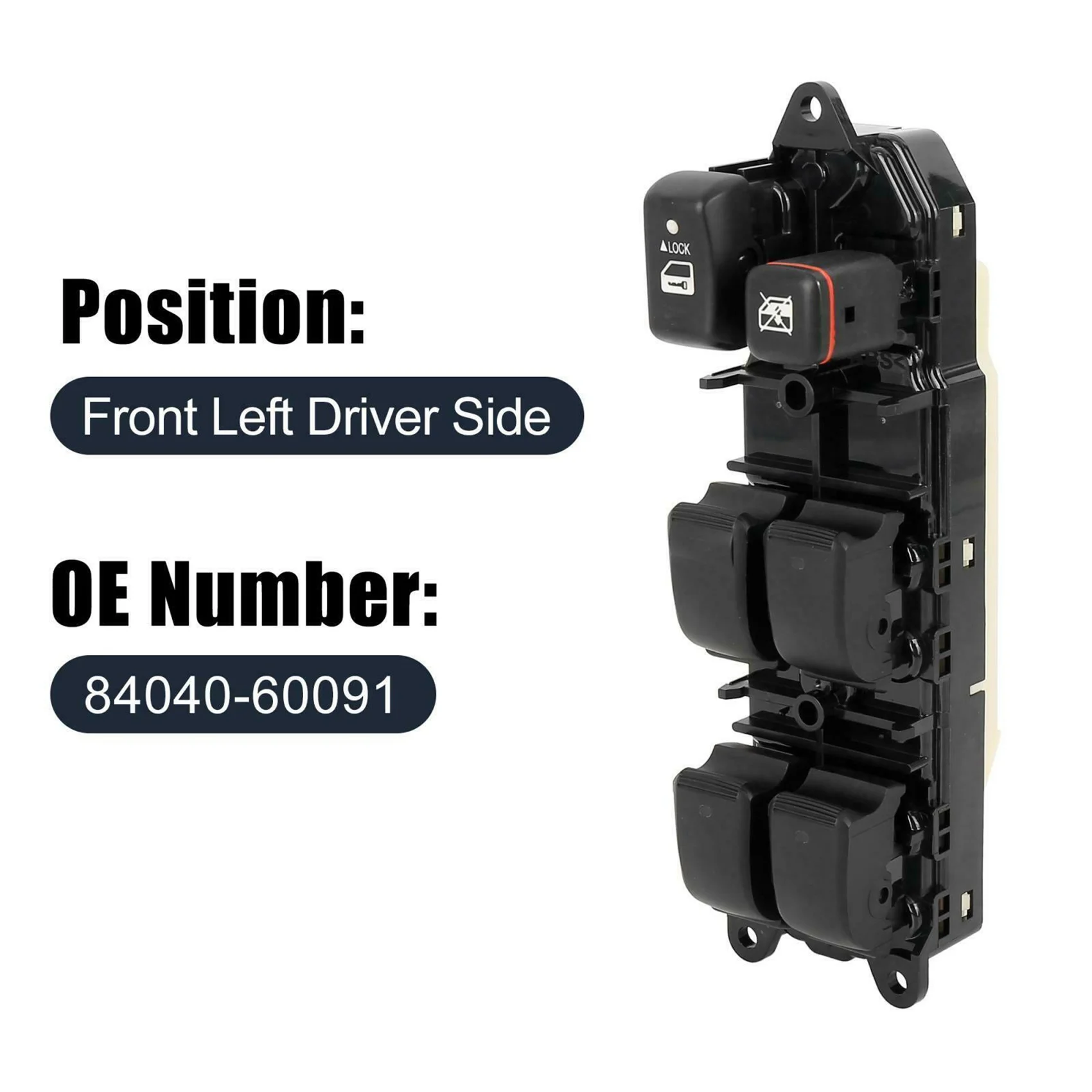 

Car Accessories 84040-60091 for Toyota Land Cruiser 100 Lexus LX470 2004-2007 Electric Power Window Master Switch