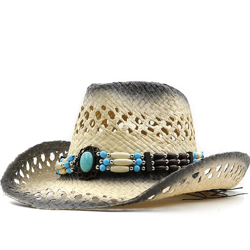 

Кепка в ковбойском стиле для мужчин и женщин, Классическая винтажная шляпа от солнца, с загнутыми краями и широкими полями, с вырезами, винта...