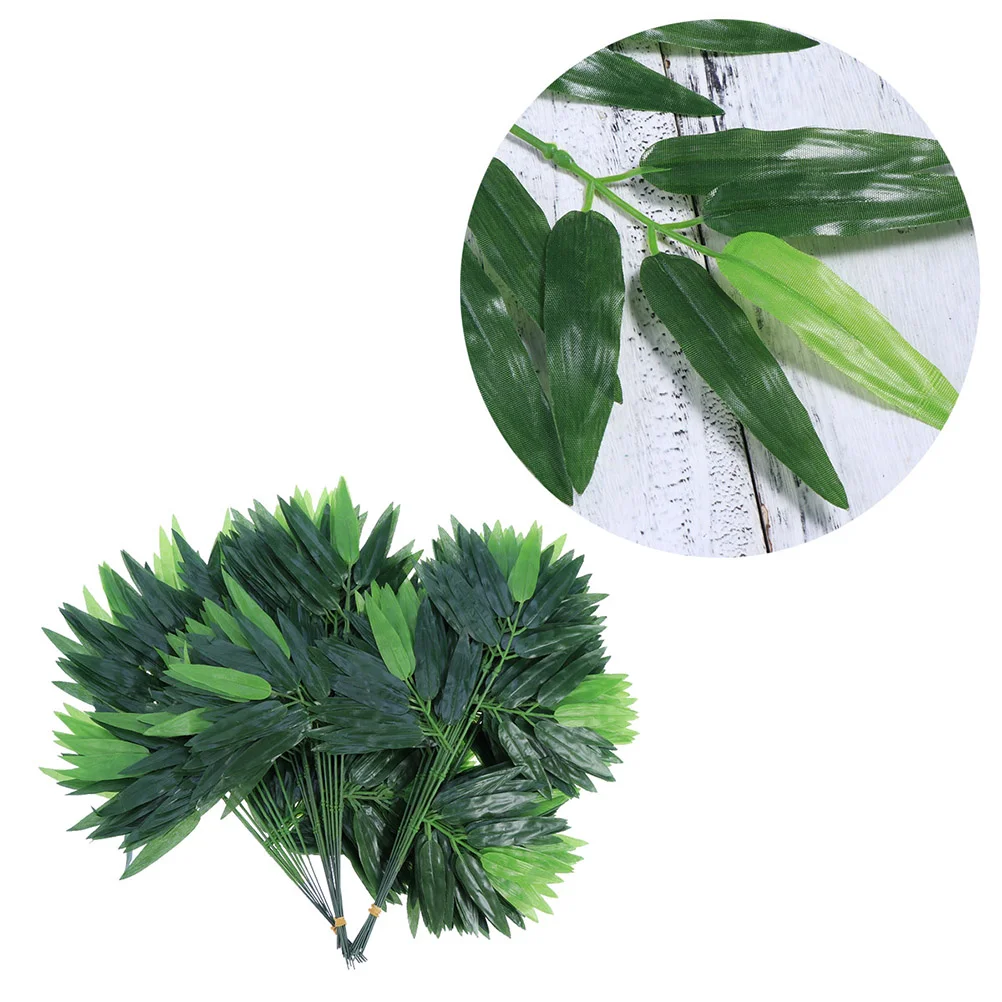 

Artificial Plants Lifelike Artificial Leaves for Home Garden Party Decor 100pcs ( Green )