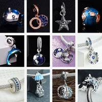 spandoraish fan love heart dangle charms fit original pandora bracelets 925 sterling silver beads women diy jewelry