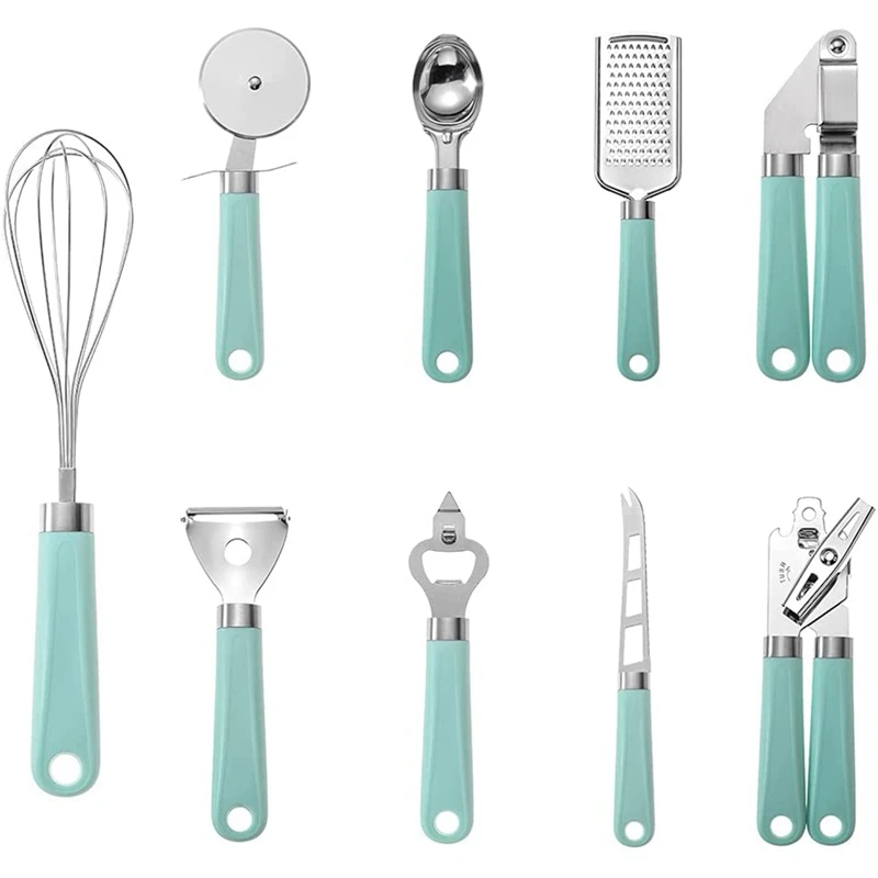 

Kitchen Gadgets Set, Gadget Tools ,Spoon, Whisk, Peeler, Cutter, Grater, Can Opener, Garlic Press Ect For Home