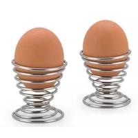 2022 new 1pc egg cup boiled eggs holder spiral kitchen breakfast hard boiled spring holder egg cup cooking tool kitchen tools
