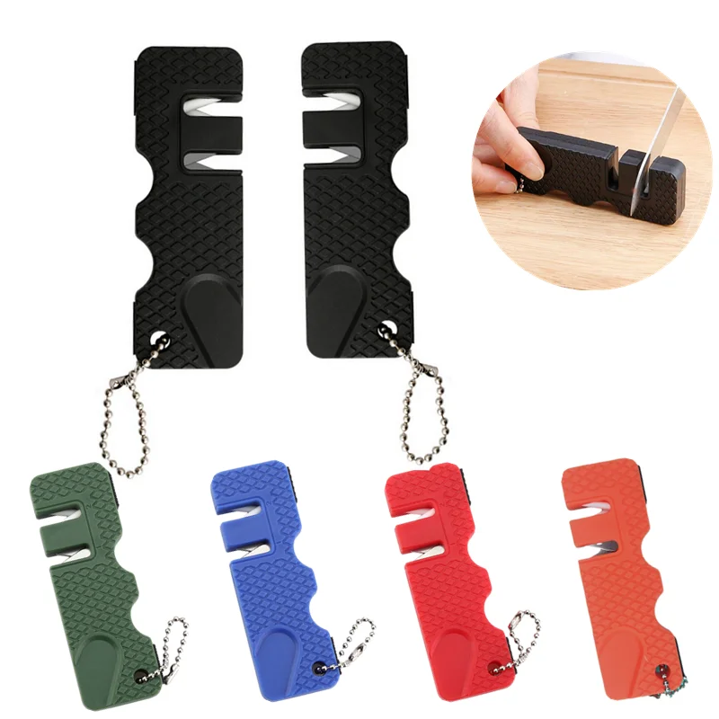 Точилка для кухонных ножей миниатюрный керамический камень заточки портативный