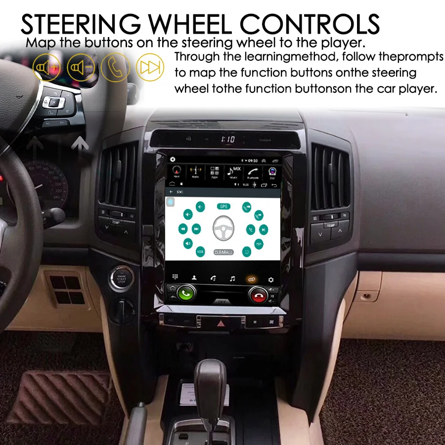 Головное устройство Tesla для Toyota Land Cruiser 12 1 200 дюйма Android GPS-навигация |