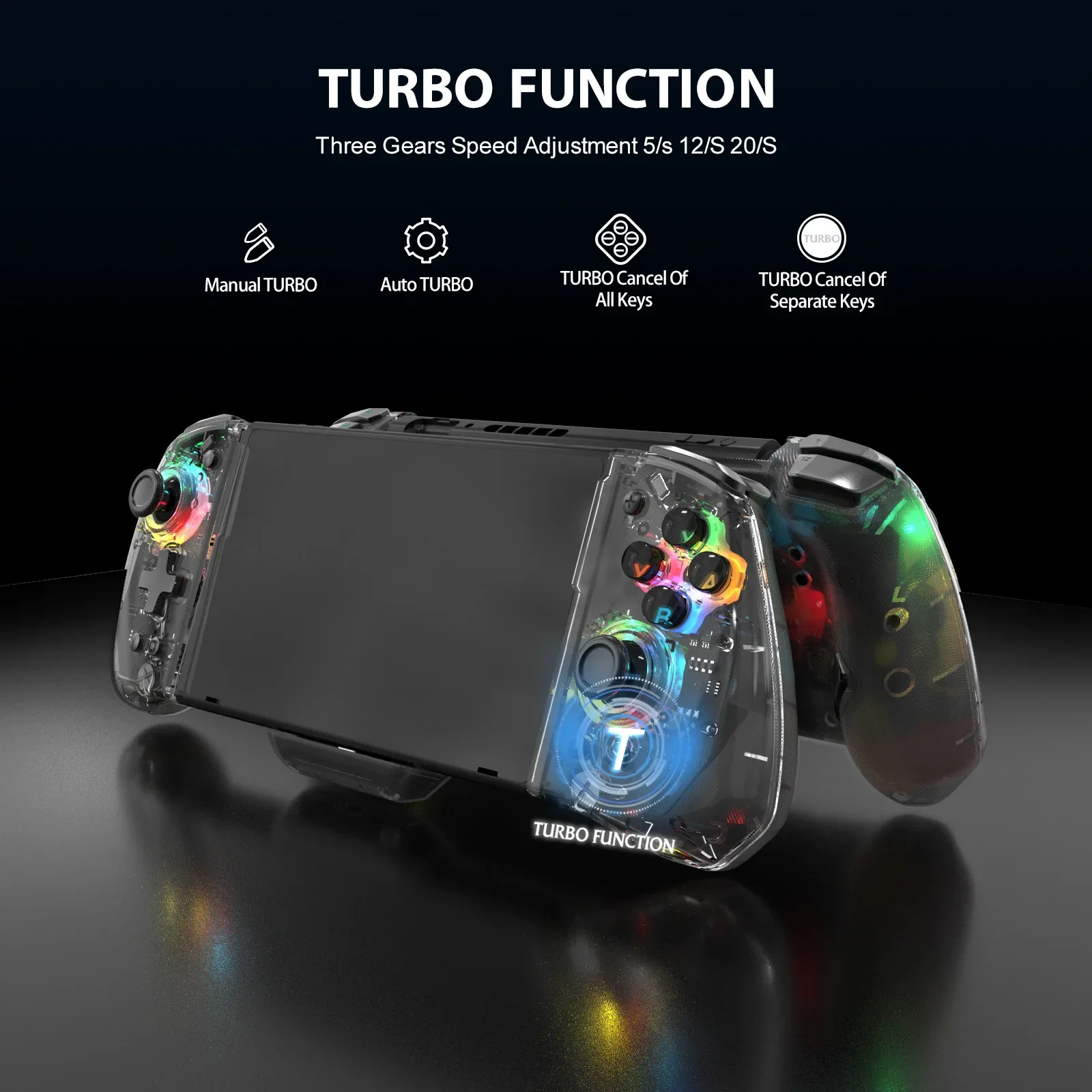 YS43/44/45 RGB цветной прозрачный для игровой консоли Switch линейная ручка подходит