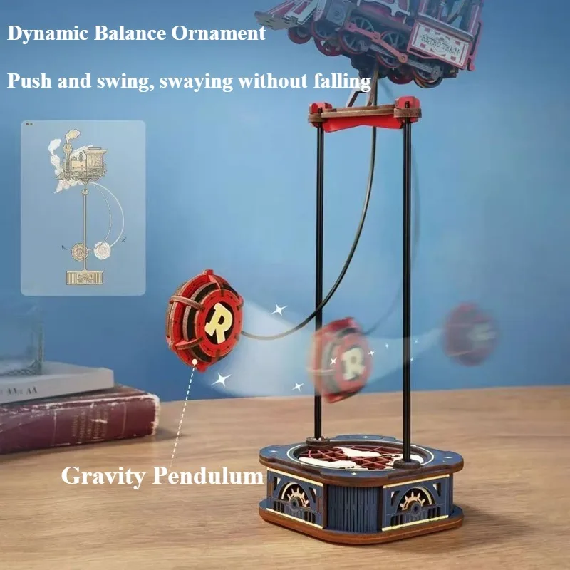 Фото Новая оригинальная сборная модель Robotime Gravity Swing Steam Navigator / Maritime Fisherman: настольное украшение, коллекционный предмет, подарок №5