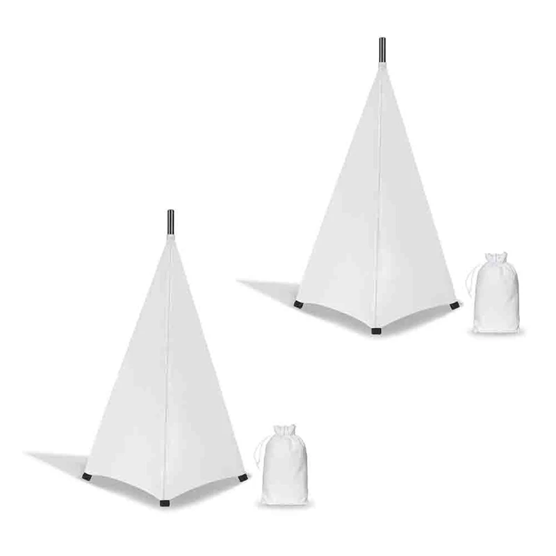 2X Speaker Stand Cover-DJ Bag With 360 Degree Cover Tripod Scrim Free Travel (One Pack-White) |