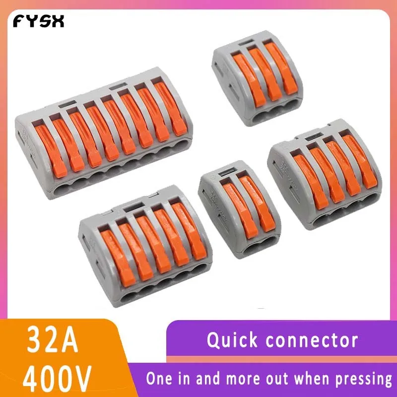 

10PCS crimp terminals press type quick connector power hard wire connector lamp shunt car connectors multi plug wire connectors