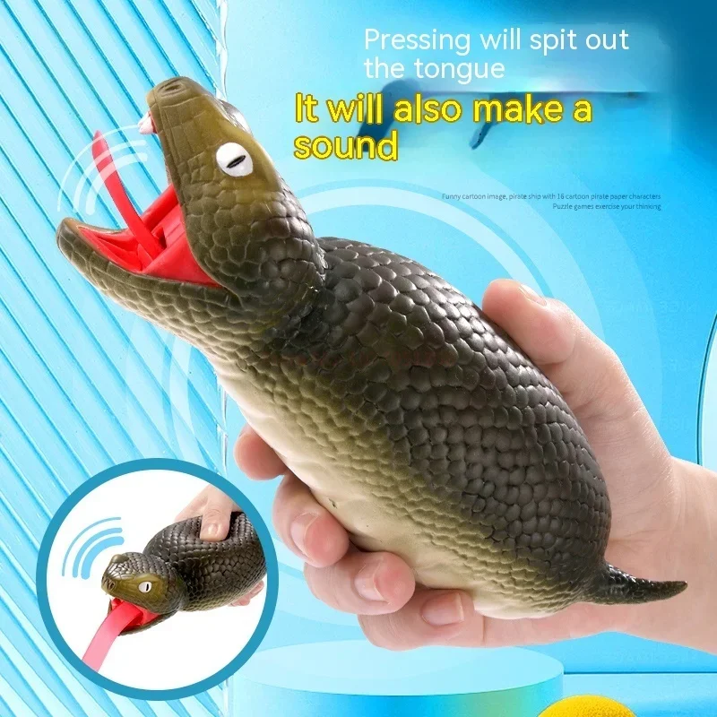 Смешная игрушка с мягким клеем в виде змеи для розыгрыша имитация декомпрессии