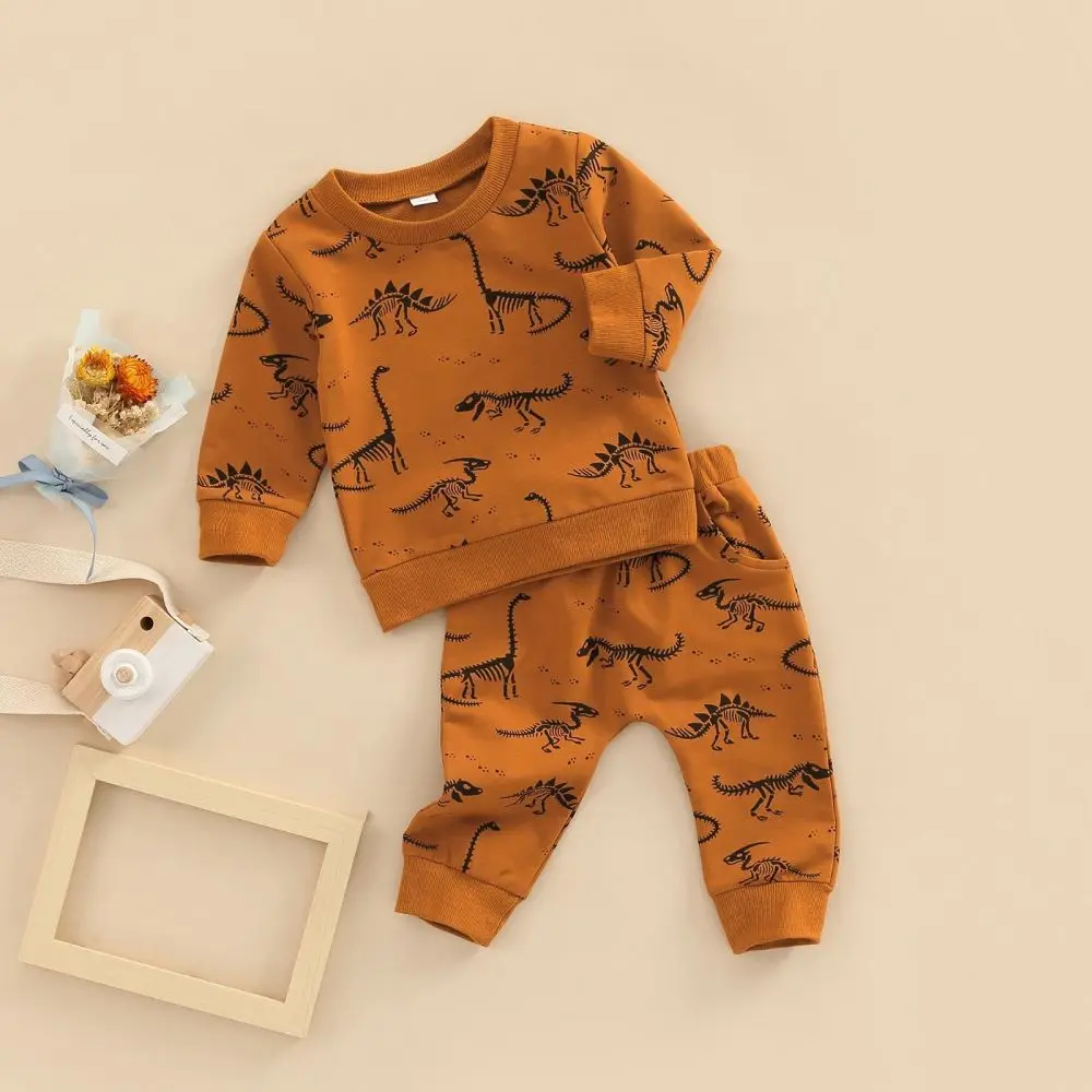 

Girls Clothes Sets Cotton Dinosaur Sweatshirt + Pants 2 Pcs/Set Tracksuit Toddler Baby Clothing Set Baby Boys Outfits Costume