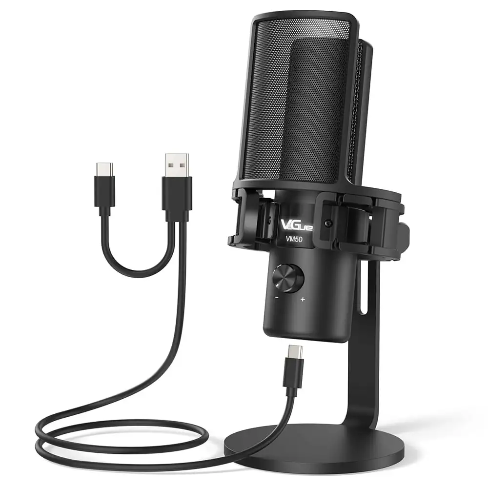 USB Condenser Microphone  Gaming, Recording, Podcasting, Chatting (VM50)
