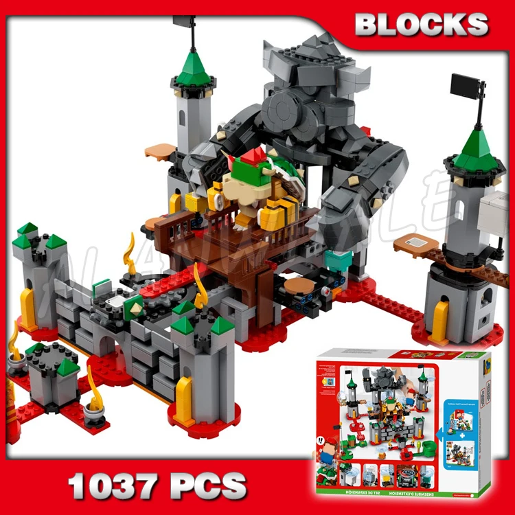 

1037pcs Castle Boss Battle Expansion Set Final Stage Tower Lava Flame Games 60030 Building Blocks Sets Compatible With Model