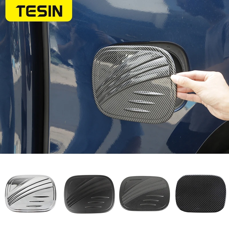 

TESIN, мягкое углеродное волокно, фотоэлемент, Крышка Резервуара газа, декоративная наклейка для Dodge Ram 1500 2018-2022, внешние аксессуары