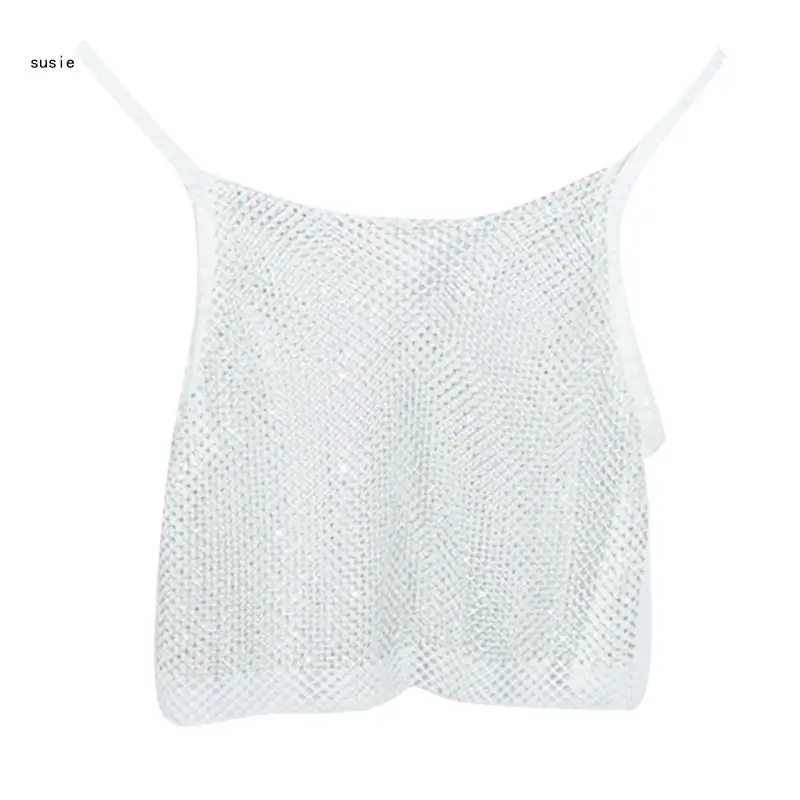 

X7YA Women Vest Hollow out Sling Camisole Sleeveless Tops for Nightclub