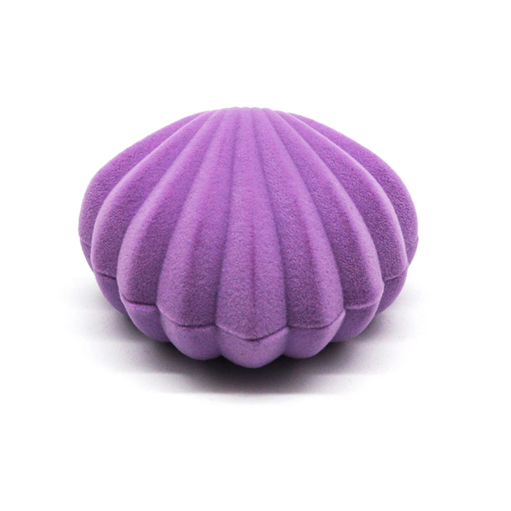 

Lovely Shell Shape Jewelry Box Earrings Necklace Display Holder Ring Case Pendants Supplies Ornament Boxes Cases Grey