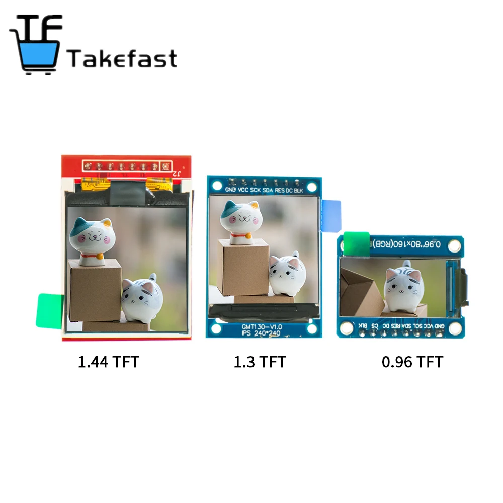 10 шт. TFT-дисплей 0 96/1 3 дюймов IPS 7P SPI HD 65K полноцветный ЖК-модуль ST7735 Привод IC 80*160 (не
