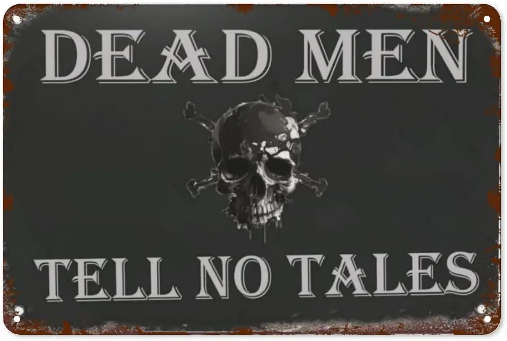 Ретро Череп и Скрещенные Кости Металл Tn Sgn - Уникальный 8x12 Настенное Искусство для