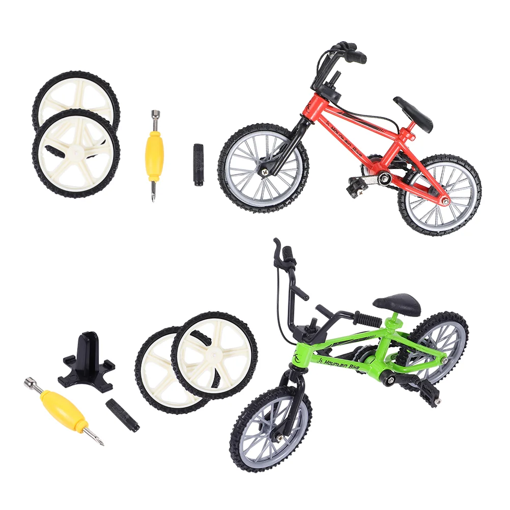 

2Sets Finger Bike Finger Plaything Mini Bike Enducational Bike Model for Home Kids Office Indoor