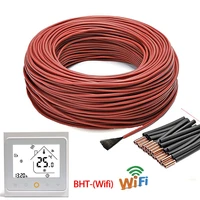 330 ohm new 12k heating coil cable with wifi room temperature control touch screen for warm floor heating system under linoleum