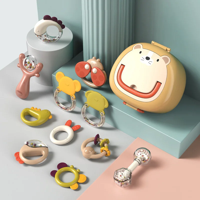 

Newborn Babies Toys Sensory Rattle Teether Toys 0-12 Months Babies Newborn Toys Educational Infant Toys Baby Games Toys Gift Box