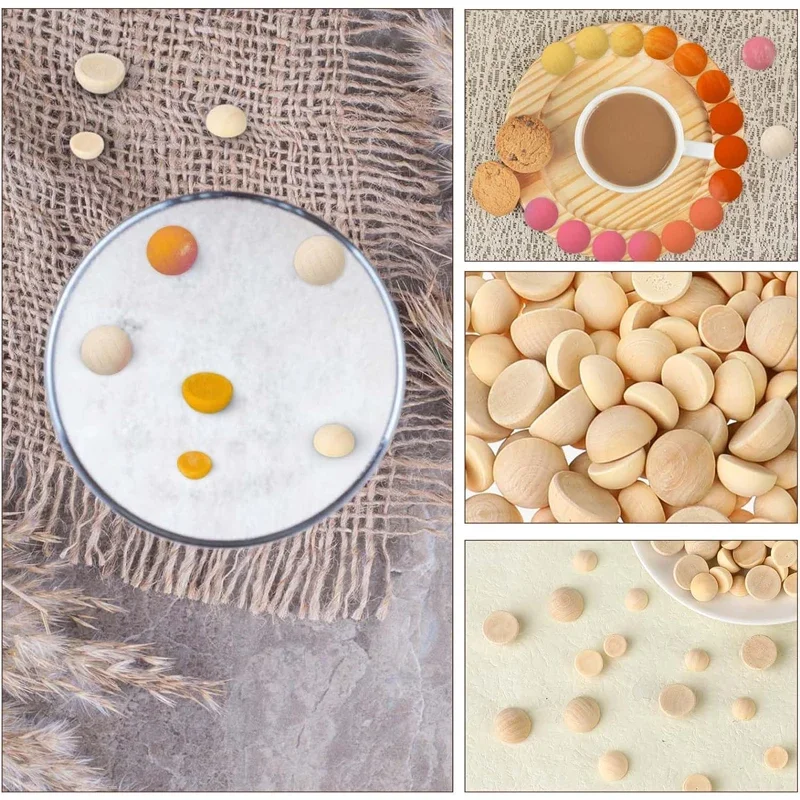 10 шт. 30 мм полудеревянные шарики необработанные круглые из натурального спилка