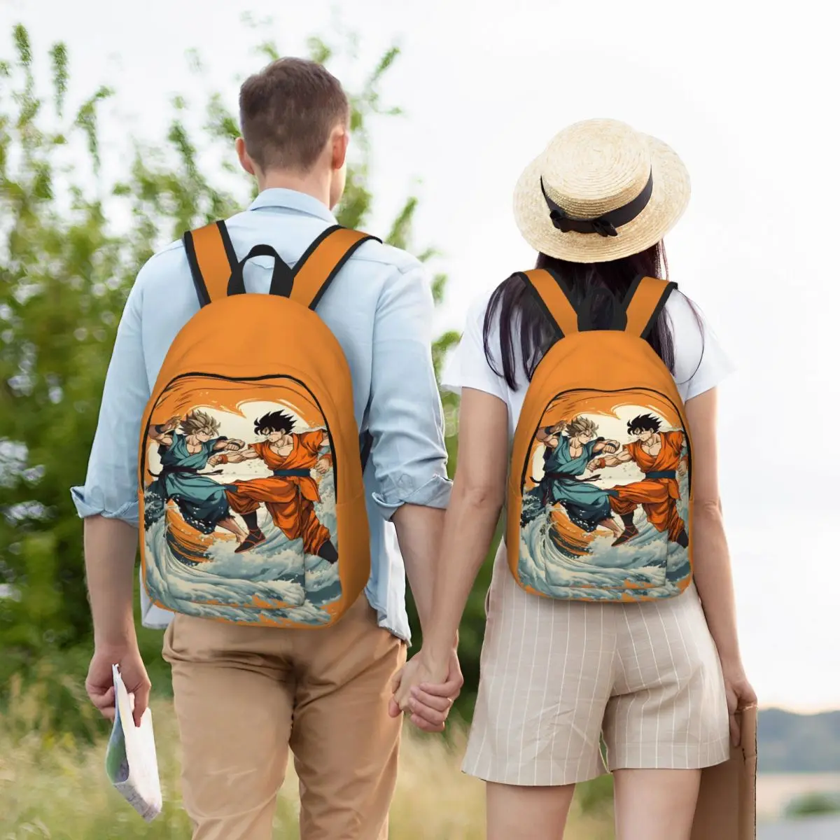 Dragon Ball Z Father Гоку и Гохан рюкзак KamehaMeha Wave крутой высокий для ноутбука компьютера