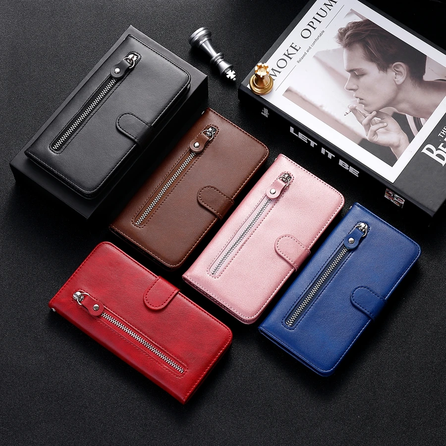 For Samsung Galaxy S23 Ultra S22 Plus S21 FE S20 FE S10 Plus S9 Plus Note 20 Ultra 10 Plus 10 Lite 9 8 Wallet Flip Leather Case